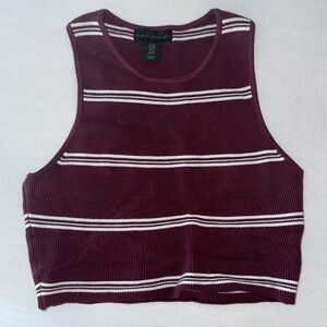 House of Harlow Ribbed Cropped Tank